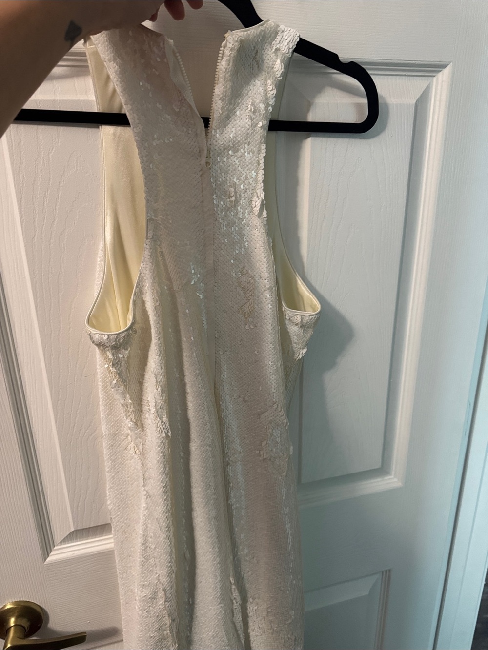bebe Cream Sequin Party Dress - Picture 3 of 3